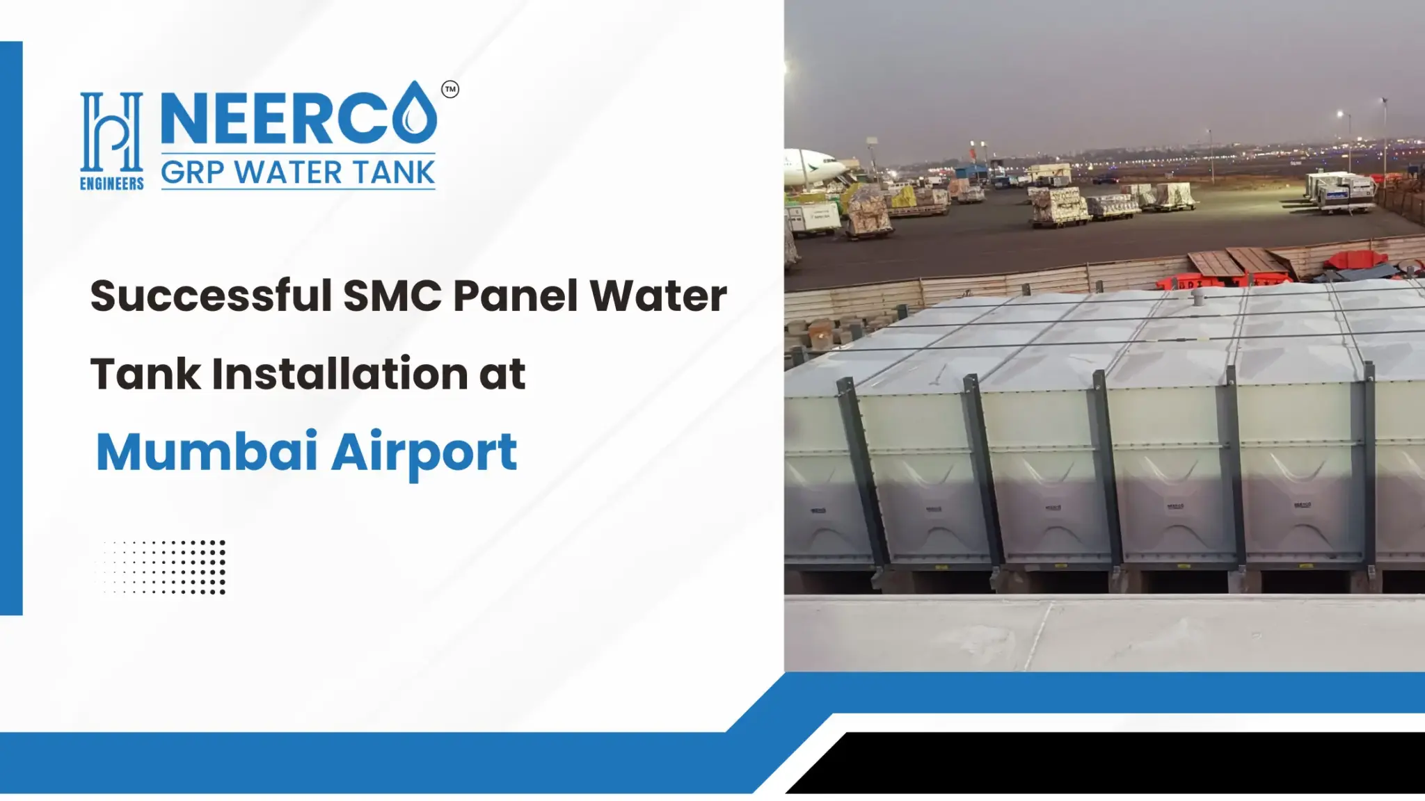 Successful SMC Panel Water Tank Installation at Mumbai Airport