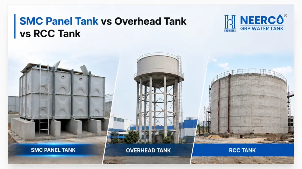 SMC Panel Tank vs Overhead Tank vs RCC Tank