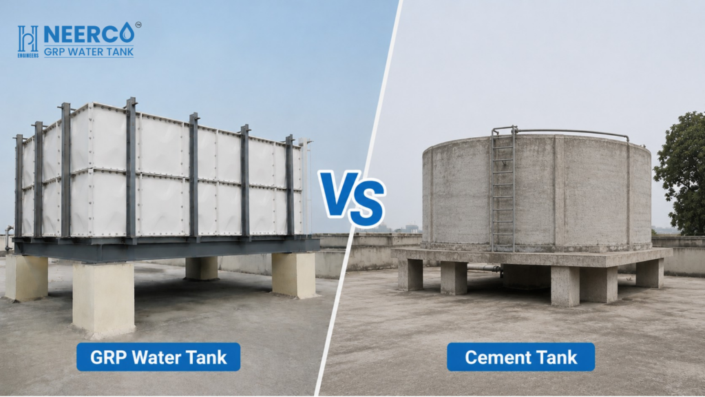 Advantages of GRP Water Tanks Over Cement Tanks