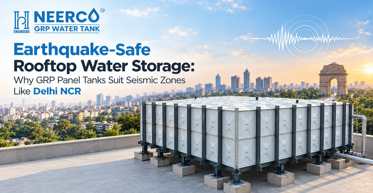 Earthquake-Safe Rooftop Water Storage: Why GRP Panel Tanks Suit Seismic Zones Like Delhi NCR
